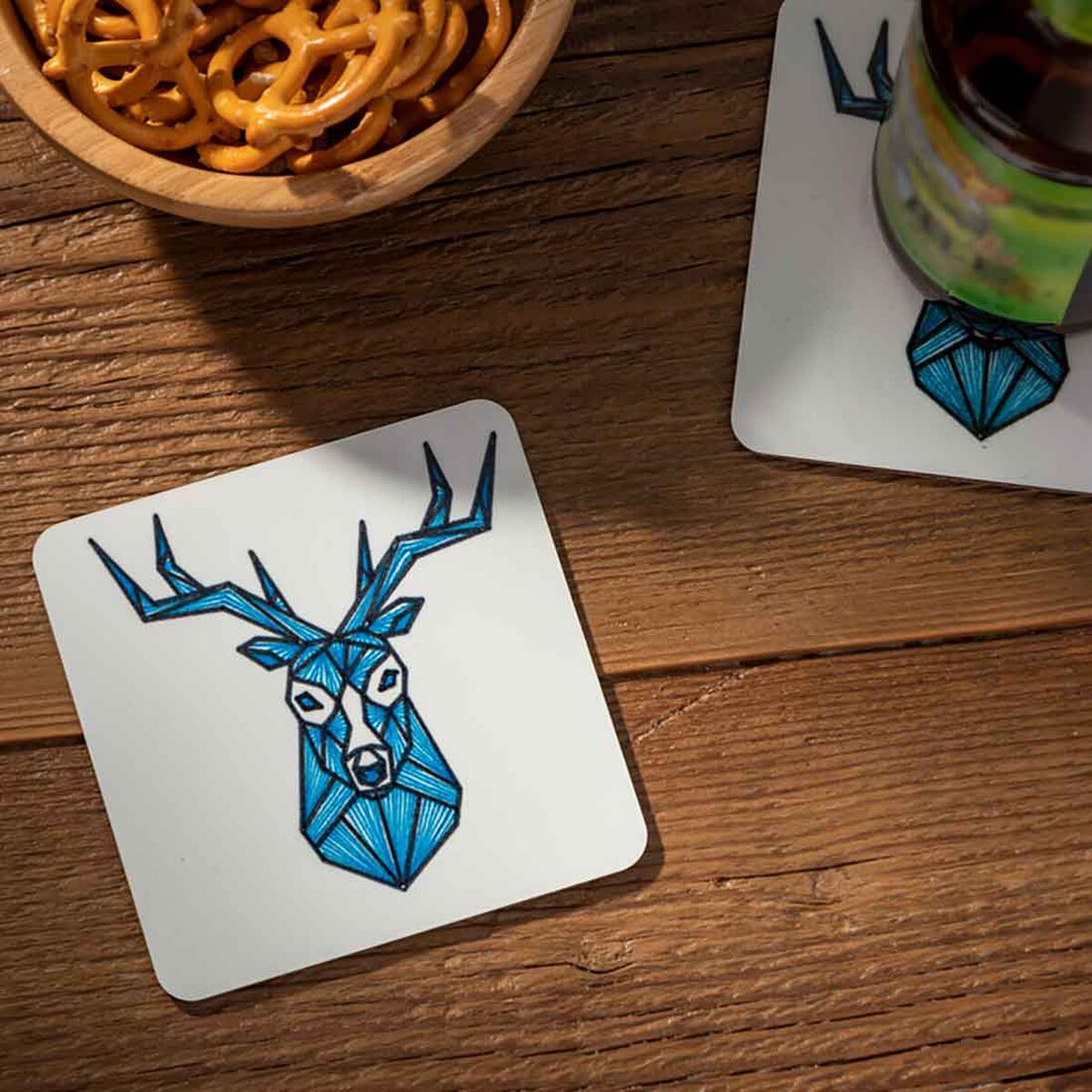Posavasos Personalizable para Plotter de corte Cricut Aluminium Blanco (4 Unidades) (5)