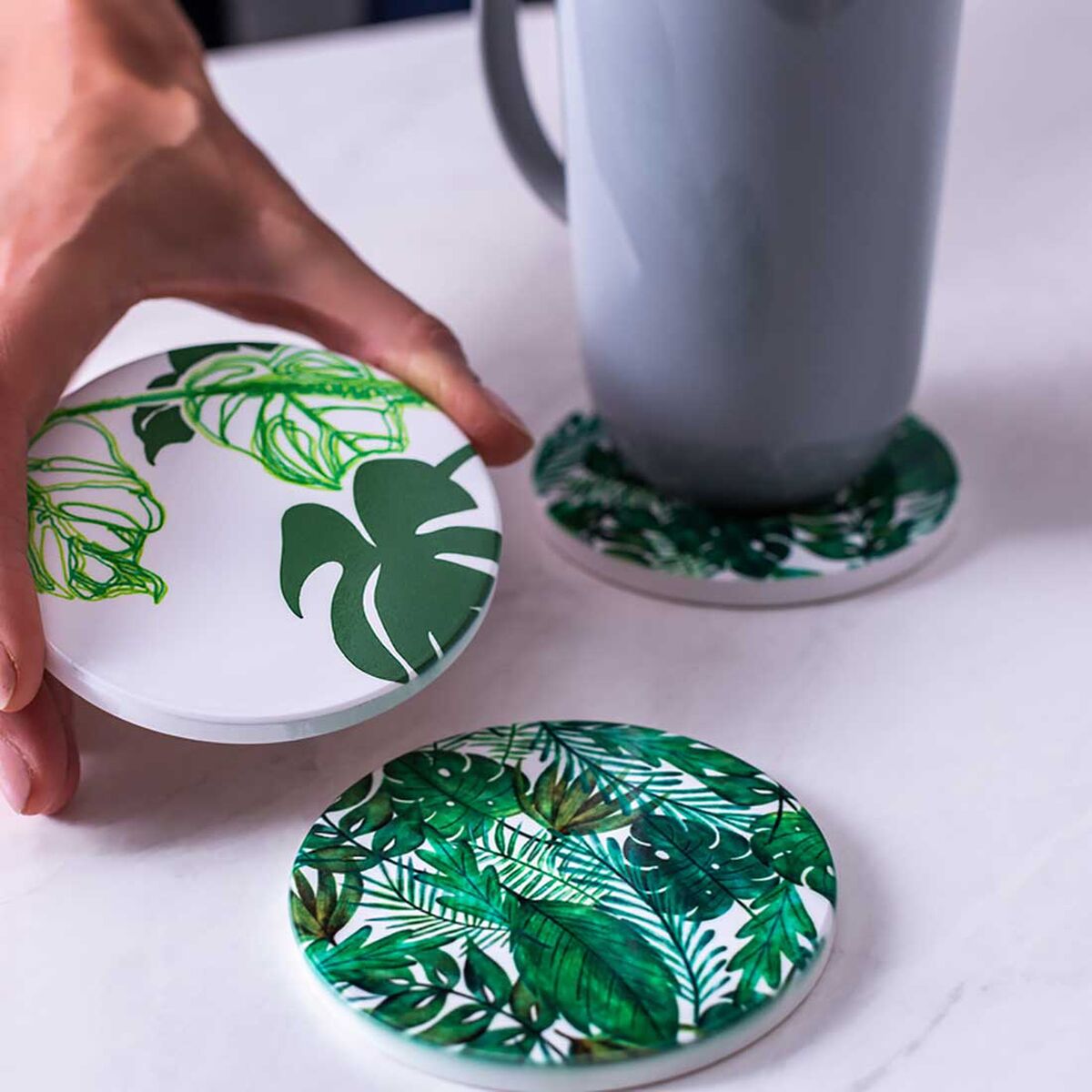 Posavasos Personalizable para Plotter de corte Cricut Ceramic Blanco (4 Unidades) (5)
