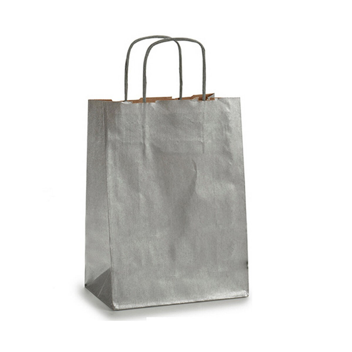 Bolsa de Papel Pincello Plateado Plata 18 x 8 x 31 cm 17,7 x 31 x 0,2 cm (25 Unidades) - Imagen 2