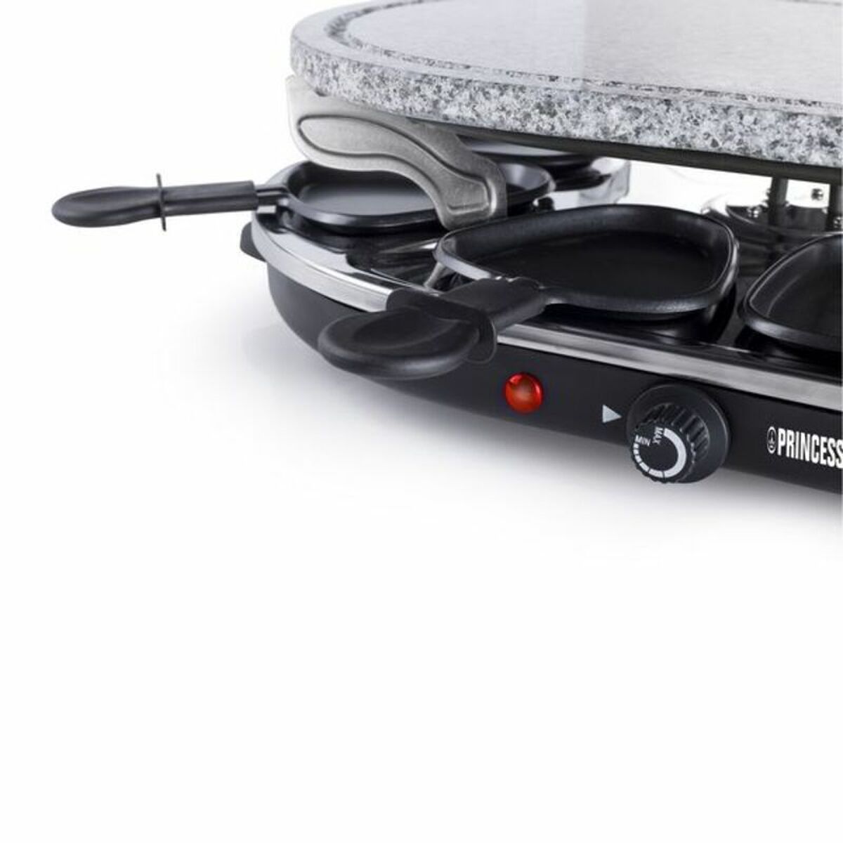 Raclette Princess 8 Oval Stone Grill Party Negro Gris (3)