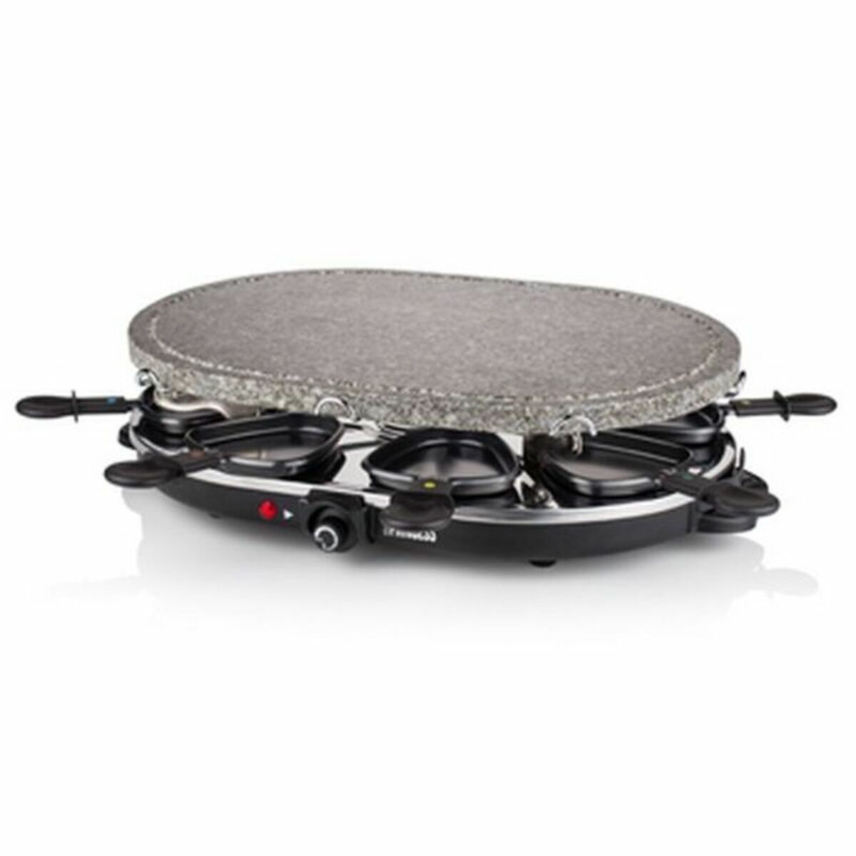 Raclette Princess 8 Oval Stone Grill Party Negro Gris (5)