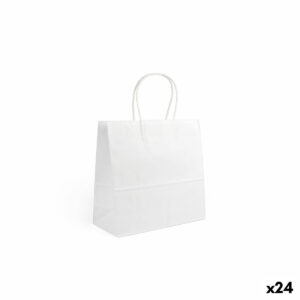 Bolsa de Papel Algon Blanco 26 x 17 x 26 cm 3 Piezas (24 Unidades)