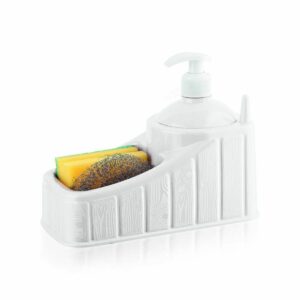 Dispensador de Jabón 2 en 1 para Fregadero Privilege Plástico Blanco 24 Unidades