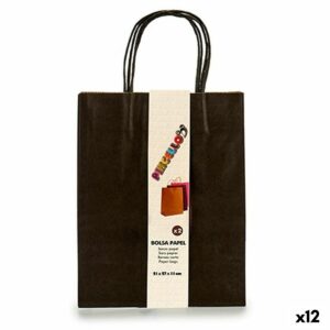 Set de Bolsas Pincello Negro 11 x 36 x 21 cm Papel (12 Unidades)