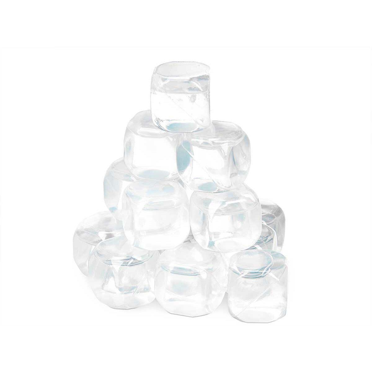 Cubitos refrigerantes reutilizables Leknes Transparente Polietileno Agua destilada 6,5 x 16 x 6,5 cm 18 Piezas (12 Unidades) - Imagen 2