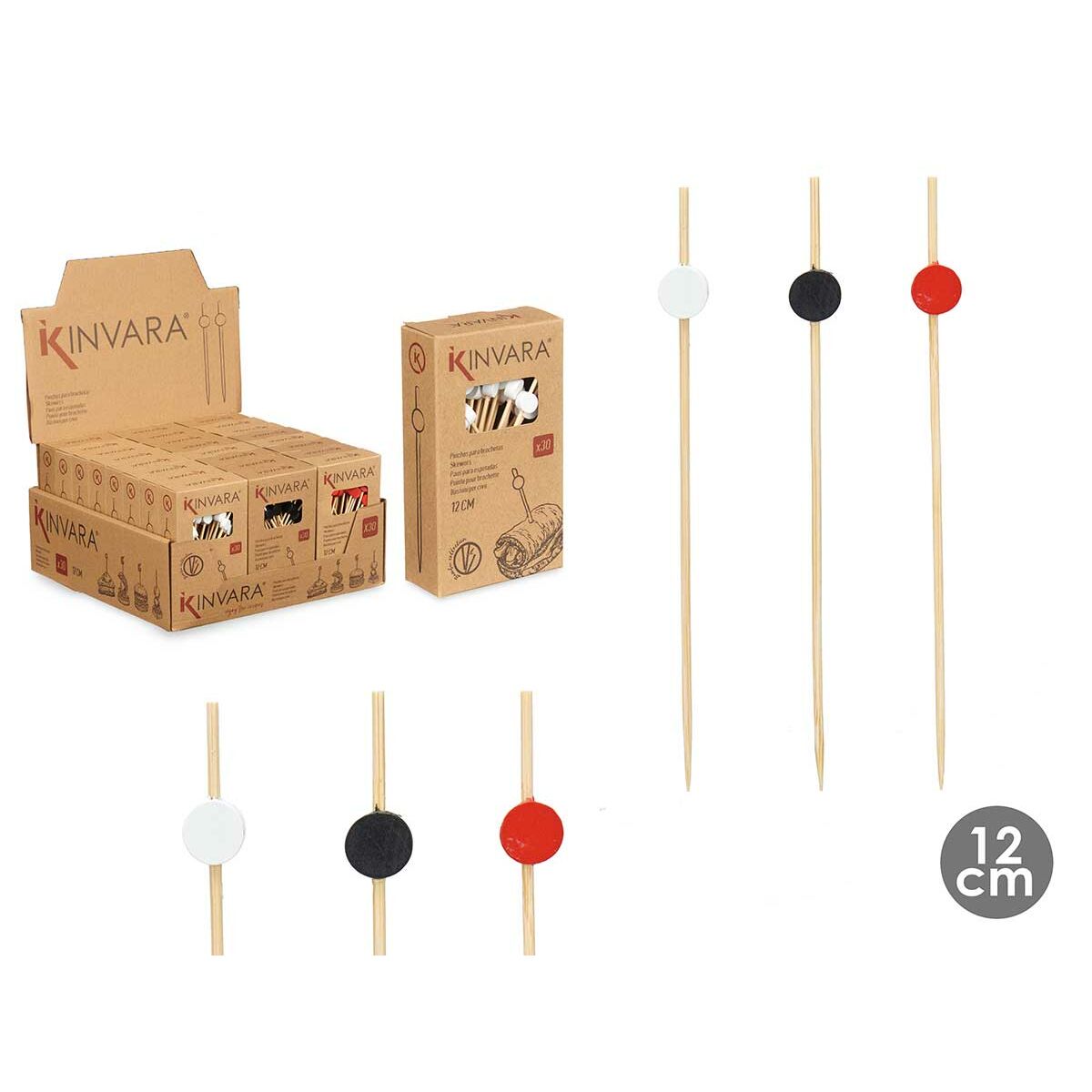 Set de Pinchos para Barbacoa Kinvara Bambú (24 Unidades) (3)