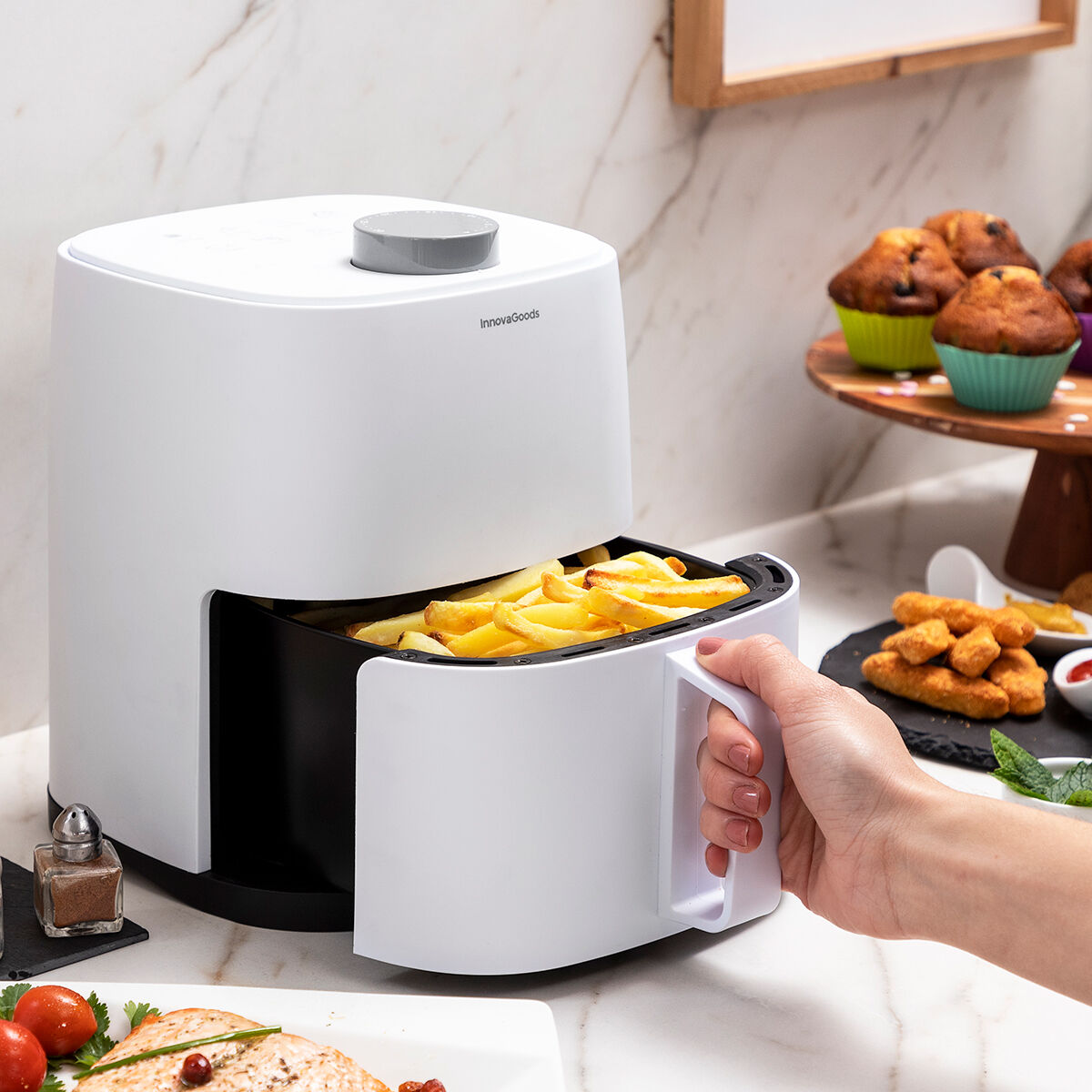 Freidora de Aire InnovaGoods Fryinn Lite 2000 Blanco 1200 W 2 L (4)